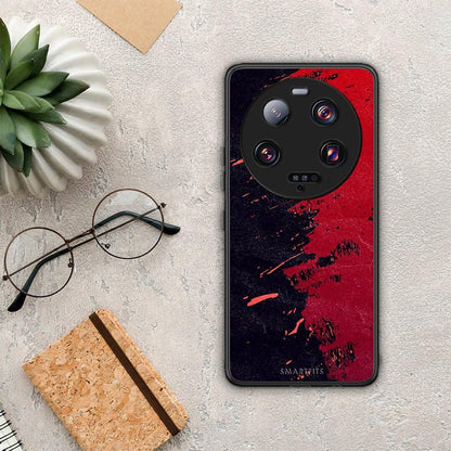 Θήκη Xiaomi 13 Ultra Red Paint από τη Smartfits με σχέδιο στο πίσω μέρος και μαύρο περίβλημα | Xiaomi 13 Ultra Red Paint Case with Colorful Back and Black Bezels