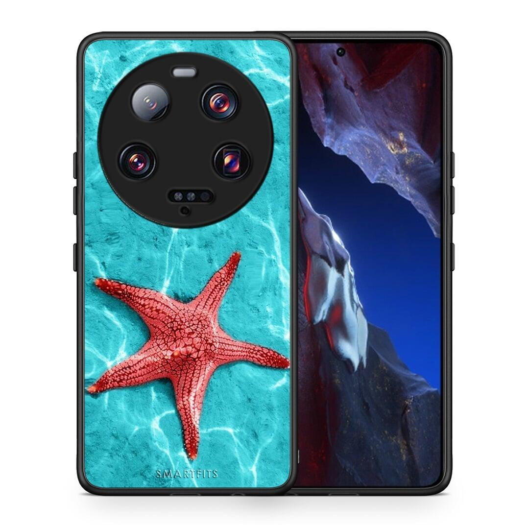 Θήκη Xiaomi 13 Ultra Red Starfish από τη Smartfits με σχέδιο στο πίσω μέρος και μαύρο περίβλημα | Xiaomi 13 Ultra Red Starfish Case with Colorful Back and Black Bezels