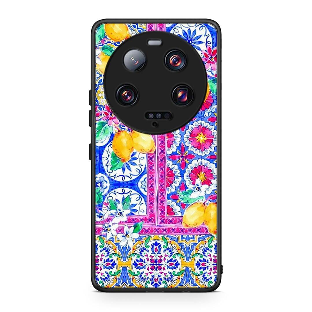 Θήκη Xiaomi 13 Ultra Retro Spring από τη Smartfits με σχέδιο στο πίσω μέρος και μαύρο περίβλημα | Xiaomi 13 Ultra Retro Spring Case with Colorful Back and Black Bezels