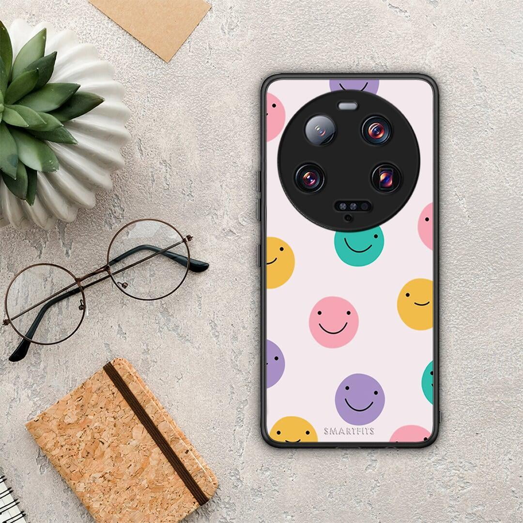 Θήκη Xiaomi 13 Ultra Smiley Faces από τη Smartfits με σχέδιο στο πίσω μέρος και μαύρο περίβλημα | Xiaomi 13 Ultra Smiley Faces Case with Colorful Back and Black Bezels