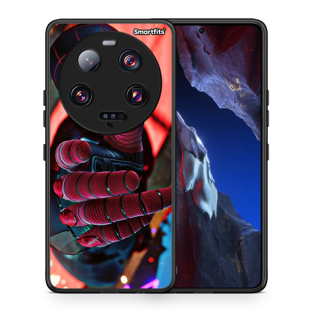 Θήκη Xiaomi 13 Ultra Spider Hand από τη Smartfits με σχέδιο στο πίσω μέρος και μαύρο περίβλημα | Xiaomi 13 Ultra Spider Hand Case with Colorful Back and Black Bezels