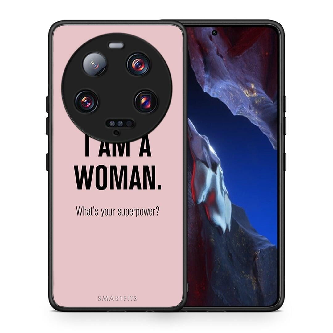 Θήκη Xiaomi 13 Ultra Superpower Woman από τη Smartfits με σχέδιο στο πίσω μέρος και μαύρο περίβλημα | Xiaomi 13 Ultra Superpower Woman Case with Colorful Back and Black Bezels