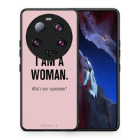 Thumbnail for Θήκη Xiaomi 13 Ultra Superpower Woman από τη Smartfits με σχέδιο στο πίσω μέρος και μαύρο περίβλημα | Xiaomi 13 Ultra Superpower Woman Case with Colorful Back and Black Bezels