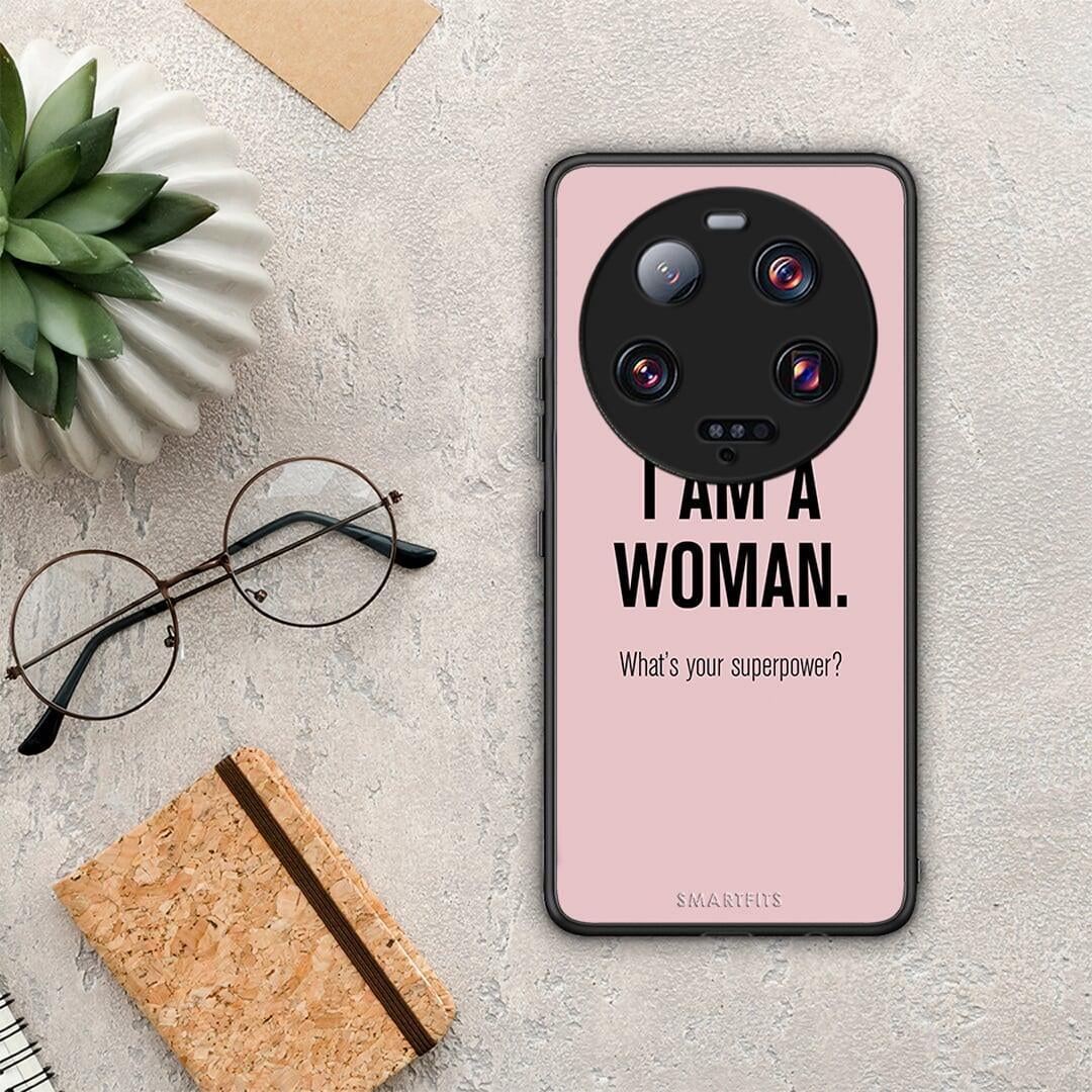 Θήκη Xiaomi 13 Ultra Superpower Woman από τη Smartfits με σχέδιο στο πίσω μέρος και μαύρο περίβλημα | Xiaomi 13 Ultra Superpower Woman Case with Colorful Back and Black Bezels