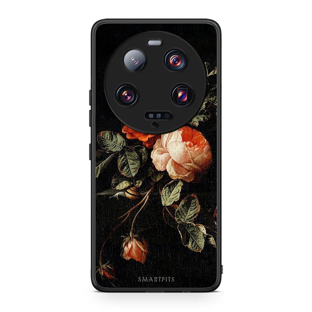 Θήκη Xiaomi 13 Ultra Vintage Roses από τη Smartfits με σχέδιο στο πίσω μέρος και μαύρο περίβλημα | Xiaomi 13 Ultra Vintage Roses Case with Colorful Back and Black Bezels