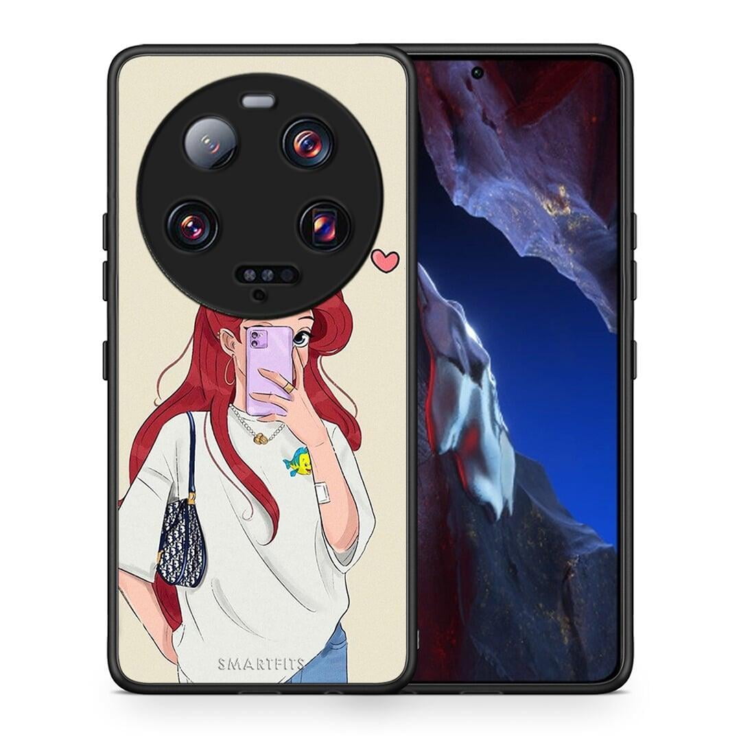 Θήκη Xiaomi 13 Ultra Walking Mermaid από τη Smartfits με σχέδιο στο πίσω μέρος και μαύρο περίβλημα | Xiaomi 13 Ultra Walking Mermaid Case with Colorful Back and Black Bezels
