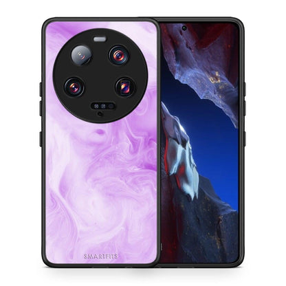Θήκη Xiaomi 13 Ultra Watercolor Lavender από τη Smartfits με σχέδιο στο πίσω μέρος και μαύρο περίβλημα | Xiaomi 13 Ultra Watercolor Lavender Case with Colorful Back and Black Bezels