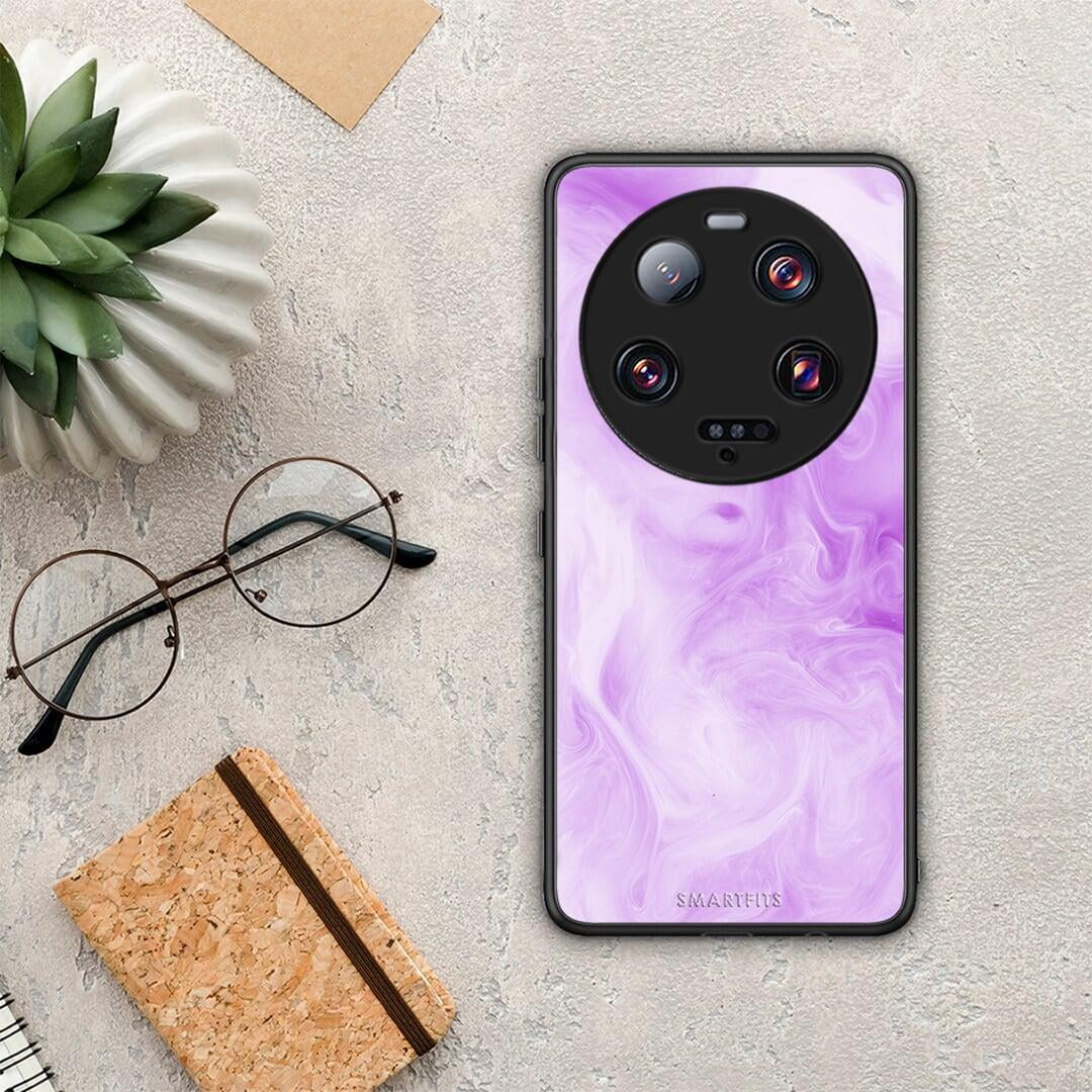 Θήκη Xiaomi 13 Ultra Watercolor Lavender από τη Smartfits με σχέδιο στο πίσω μέρος και μαύρο περίβλημα | Xiaomi 13 Ultra Watercolor Lavender Case with Colorful Back and Black Bezels