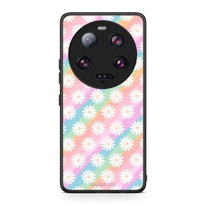 Θήκη Xiaomi 13 Ultra White Daisies από τη Smartfits με σχέδιο στο πίσω μέρος και μαύρο περίβλημα | Xiaomi 13 Ultra White Daisies Case with Colorful Back and Black Bezels