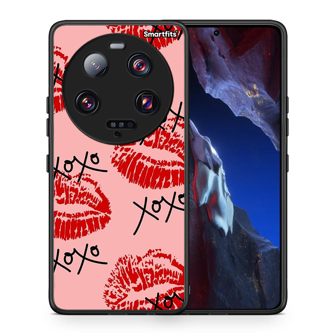 Θήκη Xiaomi 13 Ultra XOXO Lips από τη Smartfits με σχέδιο στο πίσω μέρος και μαύρο περίβλημα | Xiaomi 13 Ultra XOXO Lips Case with Colorful Back and Black Bezels