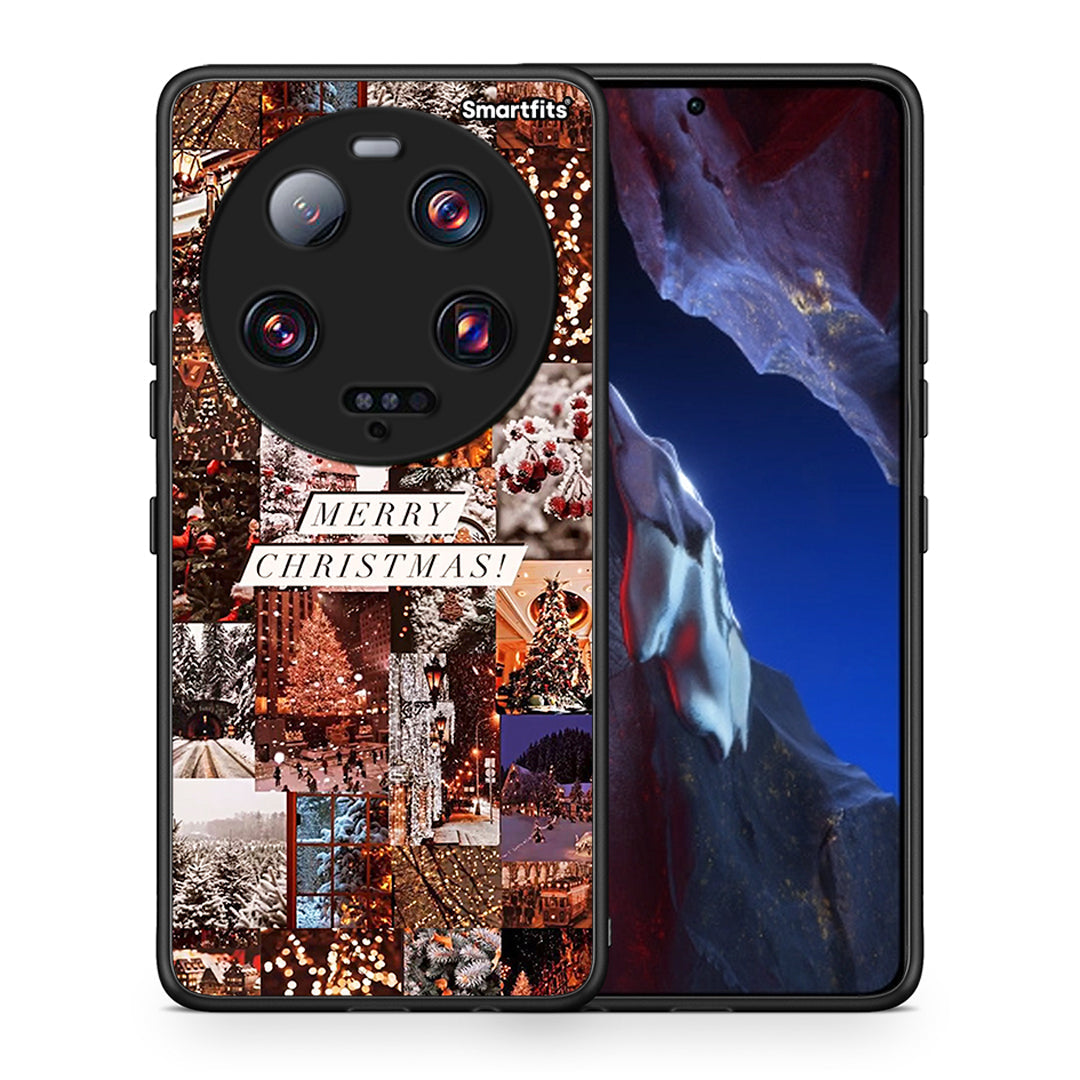 Θήκη Xiaomi 13 Ultra Xmas Collage από τη Smartfits με σχέδιο στο πίσω μέρος και μαύρο περίβλημα | Xiaomi 13 Ultra Xmas Collage Case with Colorful Back and Black Bezels