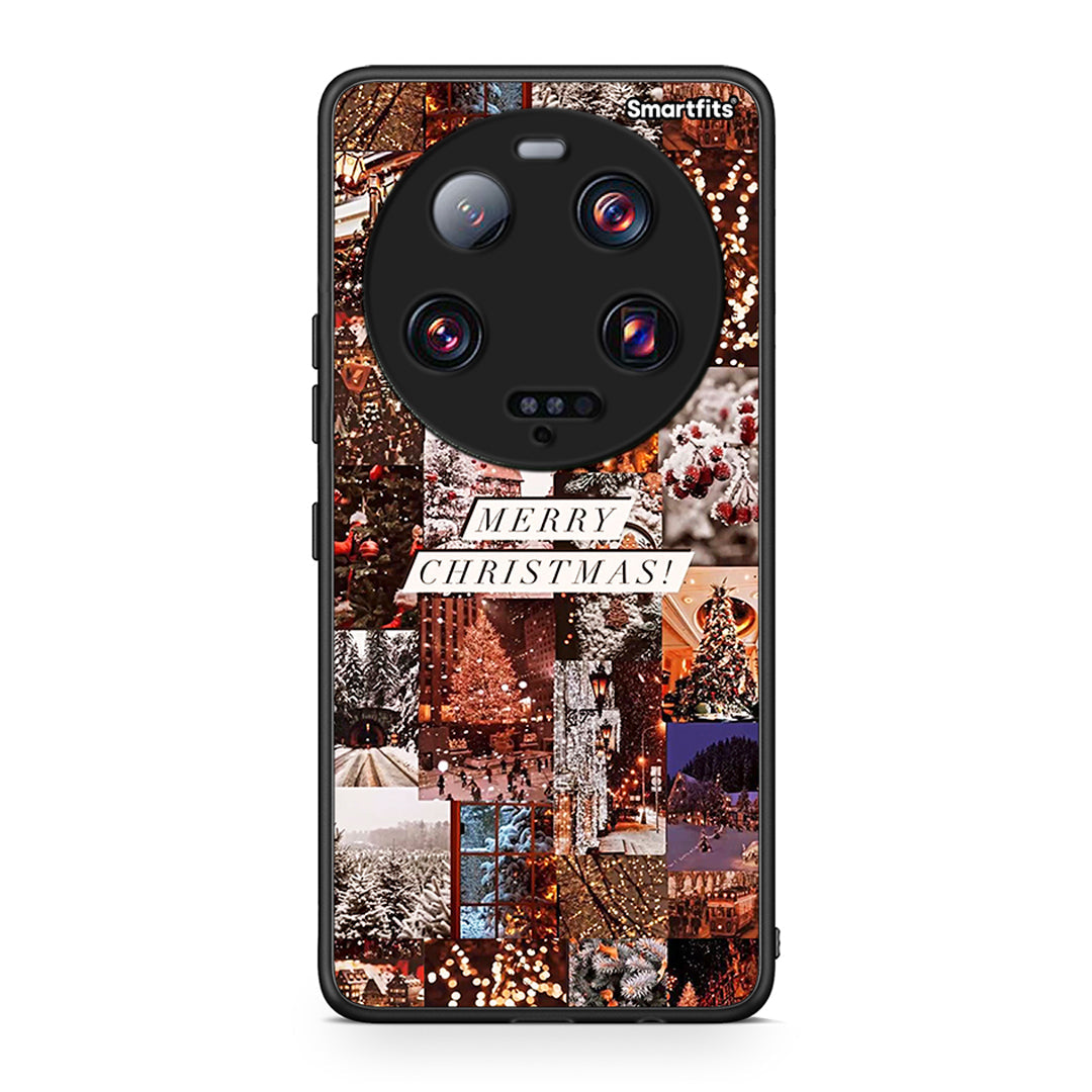 Θήκη Xiaomi 13 Ultra Xmas Collage από τη Smartfits με σχέδιο στο πίσω μέρος και μαύρο περίβλημα | Xiaomi 13 Ultra Xmas Collage Case with Colorful Back and Black Bezels