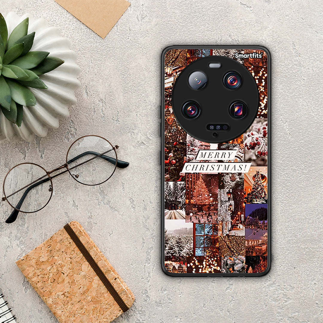 Θήκη Xiaomi 13 Ultra Xmas Collage από τη Smartfits με σχέδιο στο πίσω μέρος και μαύρο περίβλημα | Xiaomi 13 Ultra Xmas Collage Case with Colorful Back and Black Bezels