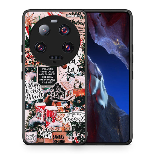 Θήκη Xiaomi 13 Ultra Xmas Habbits από τη Smartfits με σχέδιο στο πίσω μέρος και μαύρο περίβλημα | Xiaomi 13 Ultra Xmas Habbits Case with Colorful Back and Black Bezels
