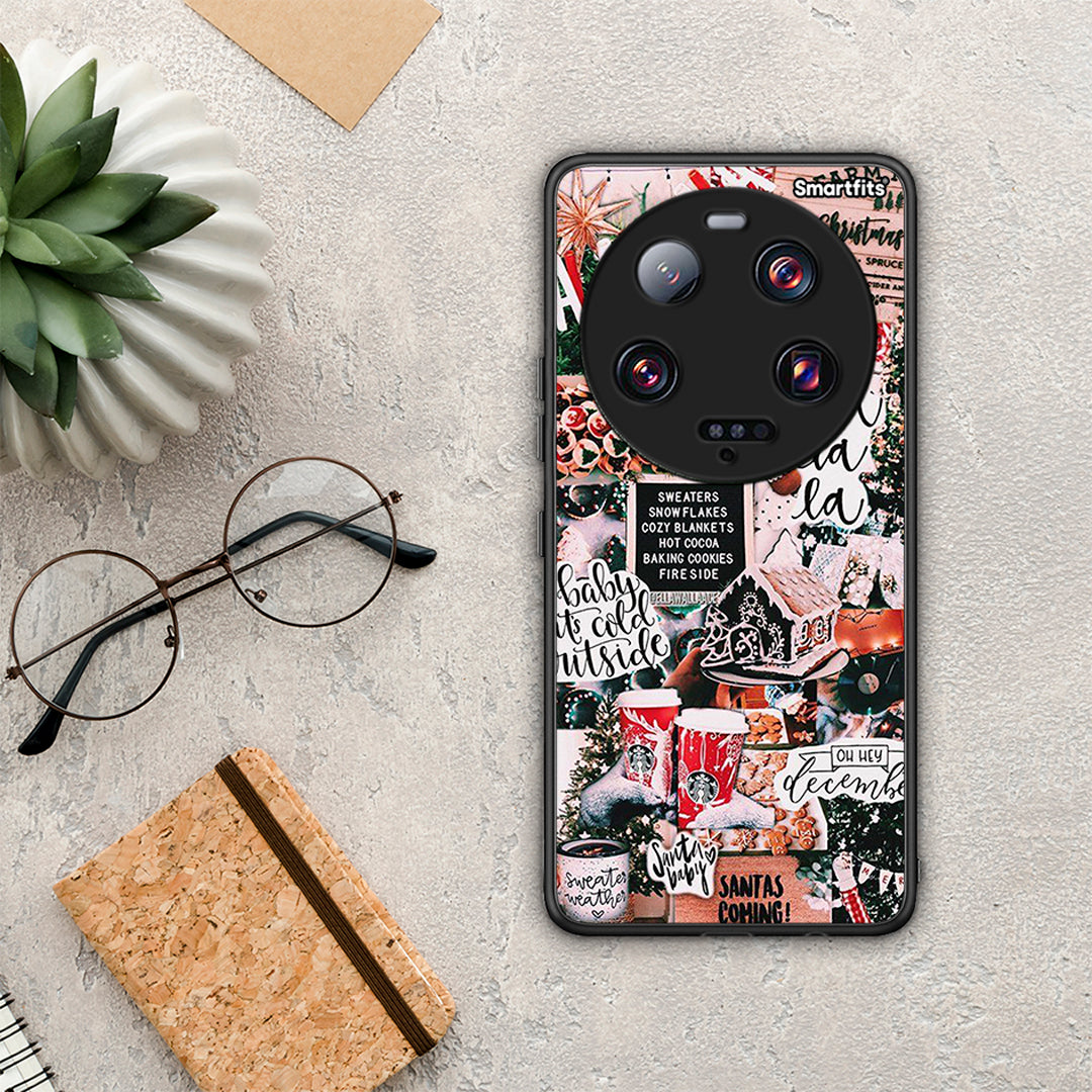 Θήκη Xiaomi 13 Ultra Xmas Habbits από τη Smartfits με σχέδιο στο πίσω μέρος και μαύρο περίβλημα | Xiaomi 13 Ultra Xmas Habbits Case with Colorful Back and Black Bezels