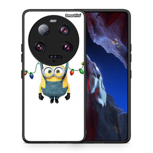Θήκη Xiaomi 13 Ultra Xmas Minion Lights από τη Smartfits με σχέδιο στο πίσω μέρος και μαύρο περίβλημα | Xiaomi 13 Ultra Xmas Minion Lights Case with Colorful Back and Black Bezels