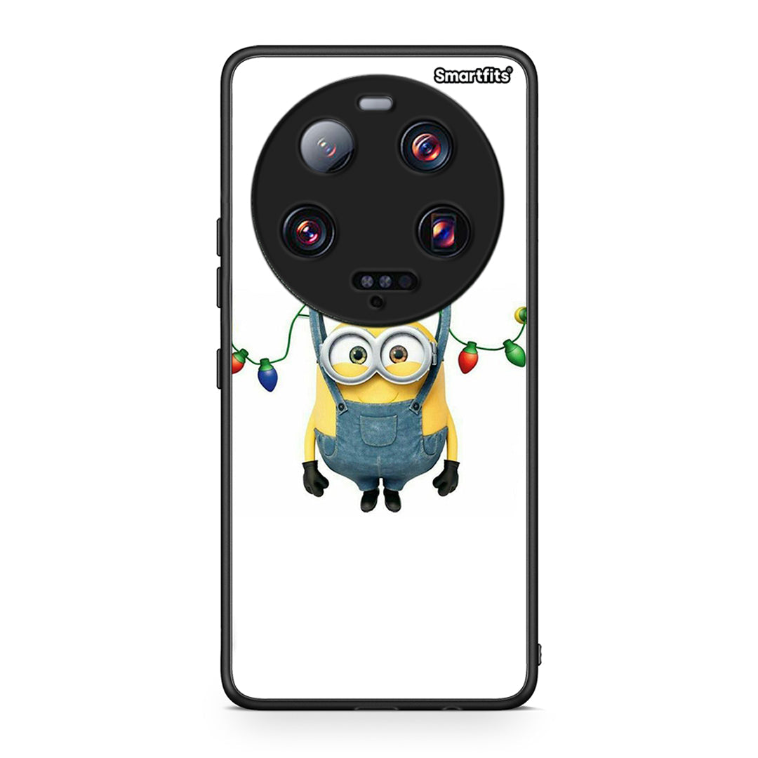 Θήκη Xiaomi 13 Ultra Xmas Minion Lights από τη Smartfits με σχέδιο στο πίσω μέρος και μαύρο περίβλημα | Xiaomi 13 Ultra Xmas Minion Lights Case with Colorful Back and Black Bezels