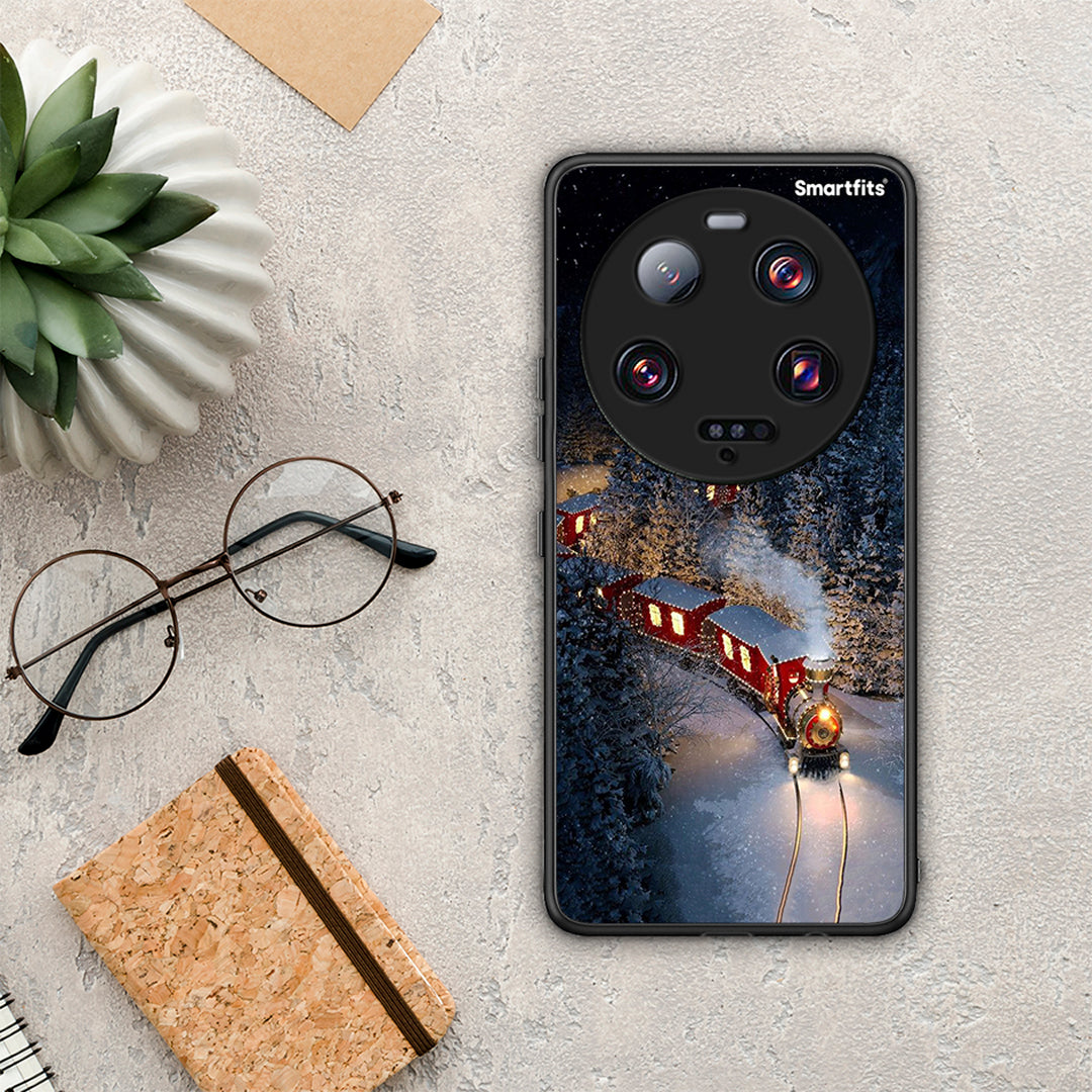 Θήκη Xiaomi 13 Ultra Xmas Train από τη Smartfits με σχέδιο στο πίσω μέρος και μαύρο περίβλημα | Xiaomi 13 Ultra Xmas Train Case with Colorful Back and Black Bezels