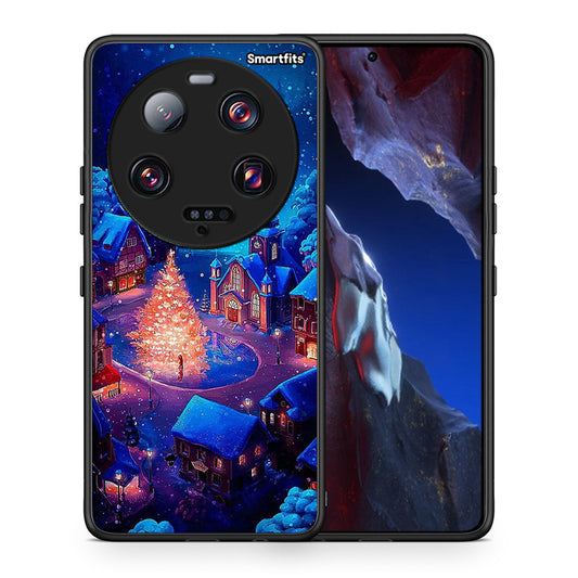Θήκη Xiaomi 13 Ultra Xmas Village από τη Smartfits με σχέδιο στο πίσω μέρος και μαύρο περίβλημα | Xiaomi 13 Ultra Xmas Village Case with Colorful Back and Black Bezels