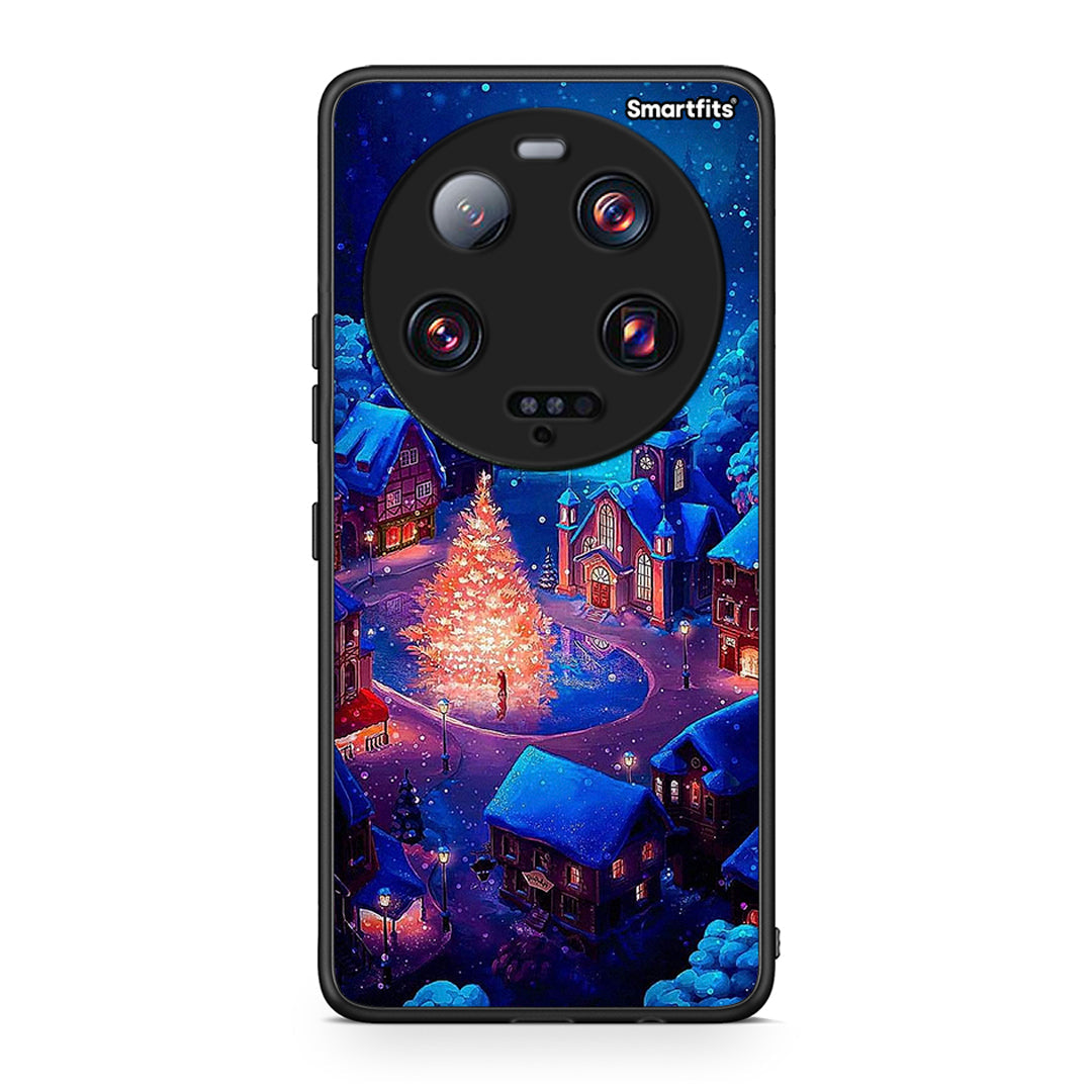 Θήκη Xiaomi 13 Ultra Xmas Village από τη Smartfits με σχέδιο στο πίσω μέρος και μαύρο περίβλημα | Xiaomi 13 Ultra Xmas Village Case with Colorful Back and Black Bezels
