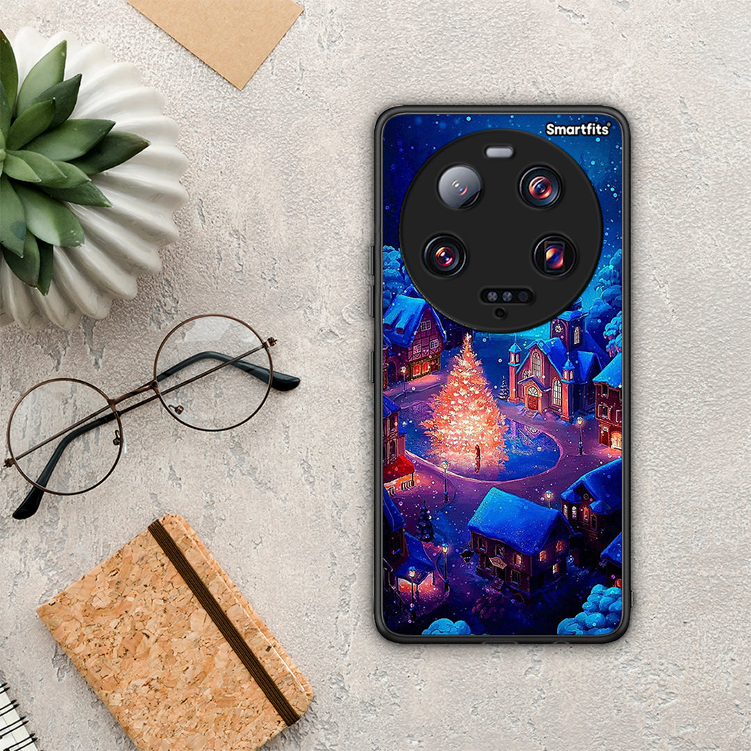 Θήκη Xiaomi 13 Ultra Xmas Village από τη Smartfits με σχέδιο στο πίσω μέρος και μαύρο περίβλημα | Xiaomi 13 Ultra Xmas Village Case with Colorful Back and Black Bezels
