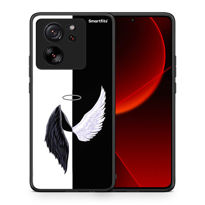 Θήκη Xiaomi 13T Angels Demons από τη Smartfits με σχέδιο στο πίσω μέρος και μαύρο περίβλημα | Xiaomi 13T Angels Demons case with colorful back and black bezels