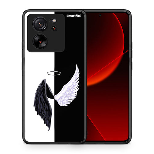 Θήκη Xiaomi 13T Angels Demons από τη Smartfits με σχέδιο στο πίσω μέρος και μαύρο περίβλημα | Xiaomi 13T Angels Demons case with colorful back and black bezels