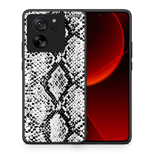 Θήκη Xiaomi 13T White Snake Animal από τη Smartfits με σχέδιο στο πίσω μέρος και μαύρο περίβλημα | Xiaomi 13T White Snake Animal case with colorful back and black bezels