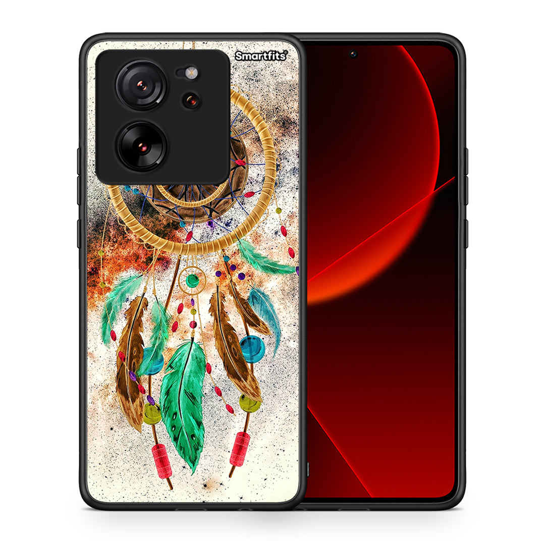 Θήκη Xiaomi 13T DreamCatcher Boho από τη Smartfits με σχέδιο στο πίσω μέρος και μαύρο περίβλημα | Xiaomi 13T DreamCatcher Boho case with colorful back and black bezels