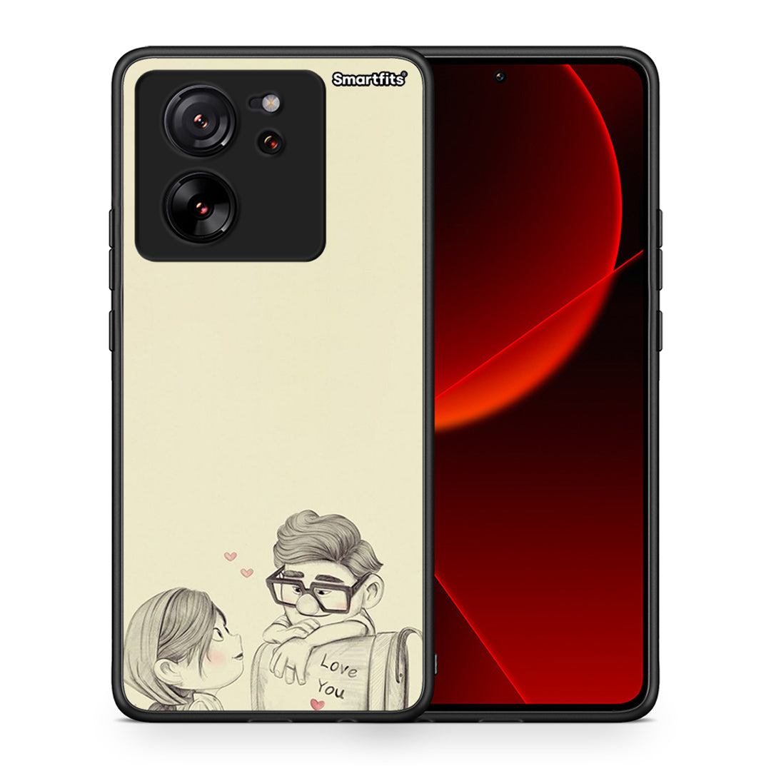 Θήκη Xiaomi 13T Carl And Ellie από τη Smartfits με σχέδιο στο πίσω μέρος και μαύρο περίβλημα | Xiaomi 13T Carl And Ellie case with colorful back and black bezels