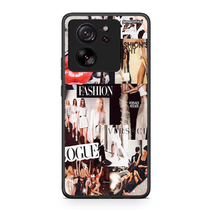 Xiaomi 13T Collage Fashion Θήκη Αγίου Βαλεντίνου από τη Smartfits με σχέδιο στο πίσω μέρος και μαύρο περίβλημα | Smartphone case with colorful back and black bezels by Smartfits