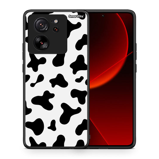 Θήκη Xiaomi 13T Cow Print από τη Smartfits με σχέδιο στο πίσω μέρος και μαύρο περίβλημα | Xiaomi 13T Cow Print case with colorful back and black bezels