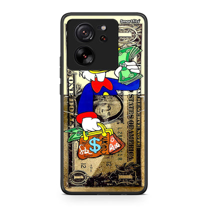 Xiaomi 13T Duck Money Θήκη από τη Smartfits με σχέδιο στο πίσω μέρος και μαύρο περίβλημα | Smartphone case with colorful back and black bezels by Smartfits