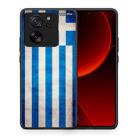 Thumbnail for Θήκη Xiaomi 13T Greek Flag από τη Smartfits με σχέδιο στο πίσω μέρος και μαύρο περίβλημα | Xiaomi 13T Greek Flag case with colorful back and black bezels