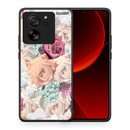 Θήκη Xiaomi 13T Bouquet Floral από τη Smartfits με σχέδιο στο πίσω μέρος και μαύρο περίβλημα | Xiaomi 13T Bouquet Floral case with colorful back and black bezels