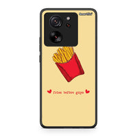 Thumbnail for Xiaomi 13T Fries Before Guys Θήκη Αγίου Βαλεντίνου από τη Smartfits με σχέδιο στο πίσω μέρος και μαύρο περίβλημα | Smartphone case with colorful back and black bezels by Smartfits