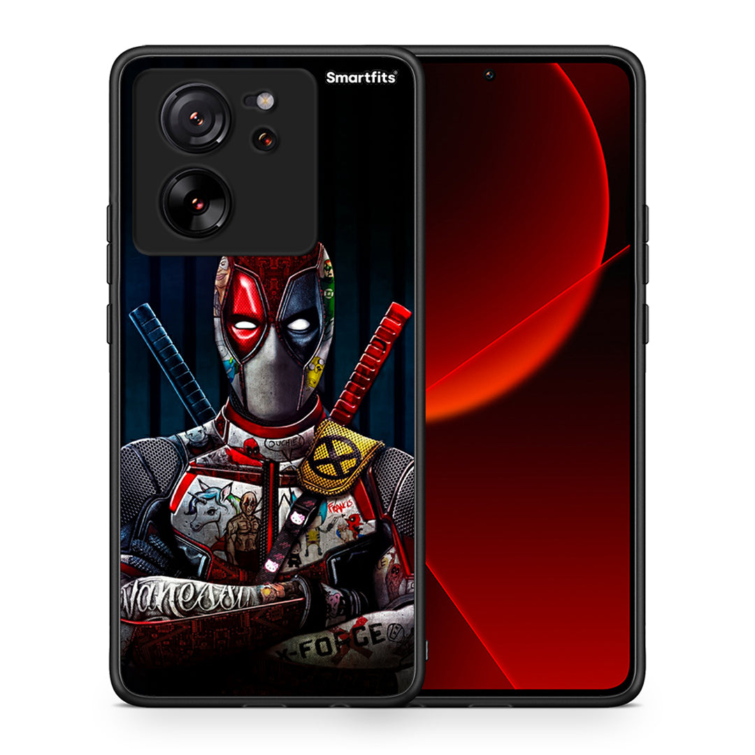 Θήκη Xiaomi 13T Funny Guy από τη Smartfits με σχέδιο στο πίσω μέρος και μαύρο περίβλημα | Xiaomi 13T Funny Guy case with colorful back and black bezels