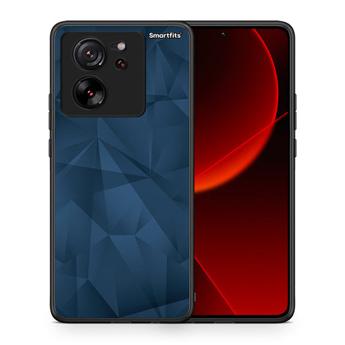 Θήκη Xiaomi 13T Blue Abstract Geometric από τη Smartfits με σχέδιο στο πίσω μέρος και μαύρο περίβλημα | Xiaomi 13T Blue Abstract Geometric case with colorful back and black bezels