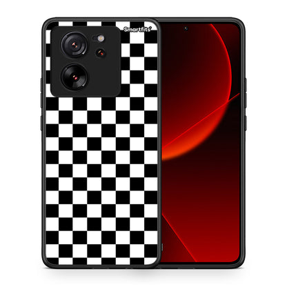 Θήκη Xiaomi 13T Squares Geometric από τη Smartfits με σχέδιο στο πίσω μέρος και μαύρο περίβλημα | Xiaomi 13T Squares Geometric case with colorful back and black bezels