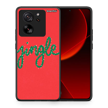 Θήκη Xiaomi 13T Jingle Xmas από τη Smartfits με σχέδιο στο πίσω μέρος και μαύρο περίβλημα | Xiaomi 13T Jingle Xmas case with colorful back and black bezels