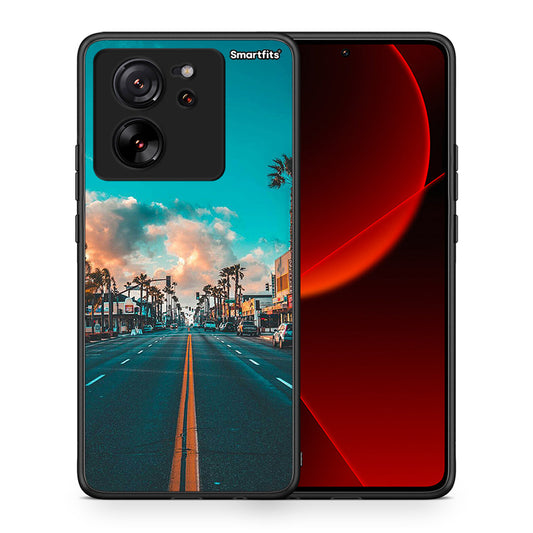 Θήκη Xiaomi 13T City Landscape από τη Smartfits με σχέδιο στο πίσω μέρος και μαύρο περίβλημα | Xiaomi 13T City Landscape case with colorful back and black bezels