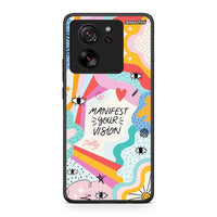 Thumbnail for Xiaomi 13T Manifest Your Vision θήκη από τη Smartfits με σχέδιο στο πίσω μέρος και μαύρο περίβλημα | Smartphone case with colorful back and black bezels by Smartfits