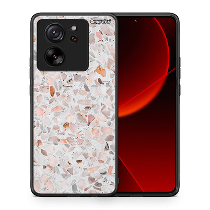 Θήκη Xiaomi 13T Marble Terrazzo από τη Smartfits με σχέδιο στο πίσω μέρος και μαύρο περίβλημα | Xiaomi 13T Marble Terrazzo case with colorful back and black bezels