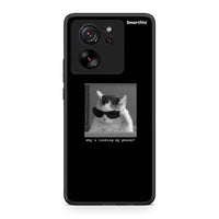 Thumbnail for Xiaomi 13T Meme Cat θήκη από τη Smartfits με σχέδιο στο πίσω μέρος και μαύρο περίβλημα | Smartphone case with colorful back and black bezels by Smartfits