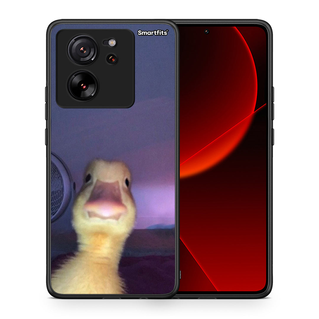 Θήκη Xiaomi 13T Meme Duck από τη Smartfits με σχέδιο στο πίσω μέρος και μαύρο περίβλημα | Xiaomi 13T Meme Duck case with colorful back and black bezels