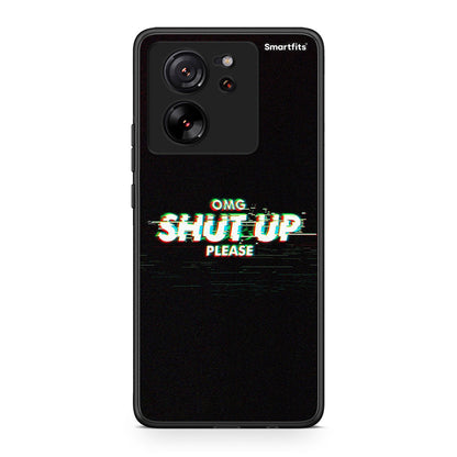 Xiaomi 13T OMG ShutUp θήκη από τη Smartfits με σχέδιο στο πίσω μέρος και μαύρο περίβλημα | Smartphone case with colorful back and black bezels by Smartfits