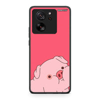 Thumbnail for Xiaomi 13T Pig Love 1 Θήκη Αγίου Βαλεντίνου από τη Smartfits με σχέδιο στο πίσω μέρος και μαύρο περίβλημα | Smartphone case with colorful back and black bezels by Smartfits