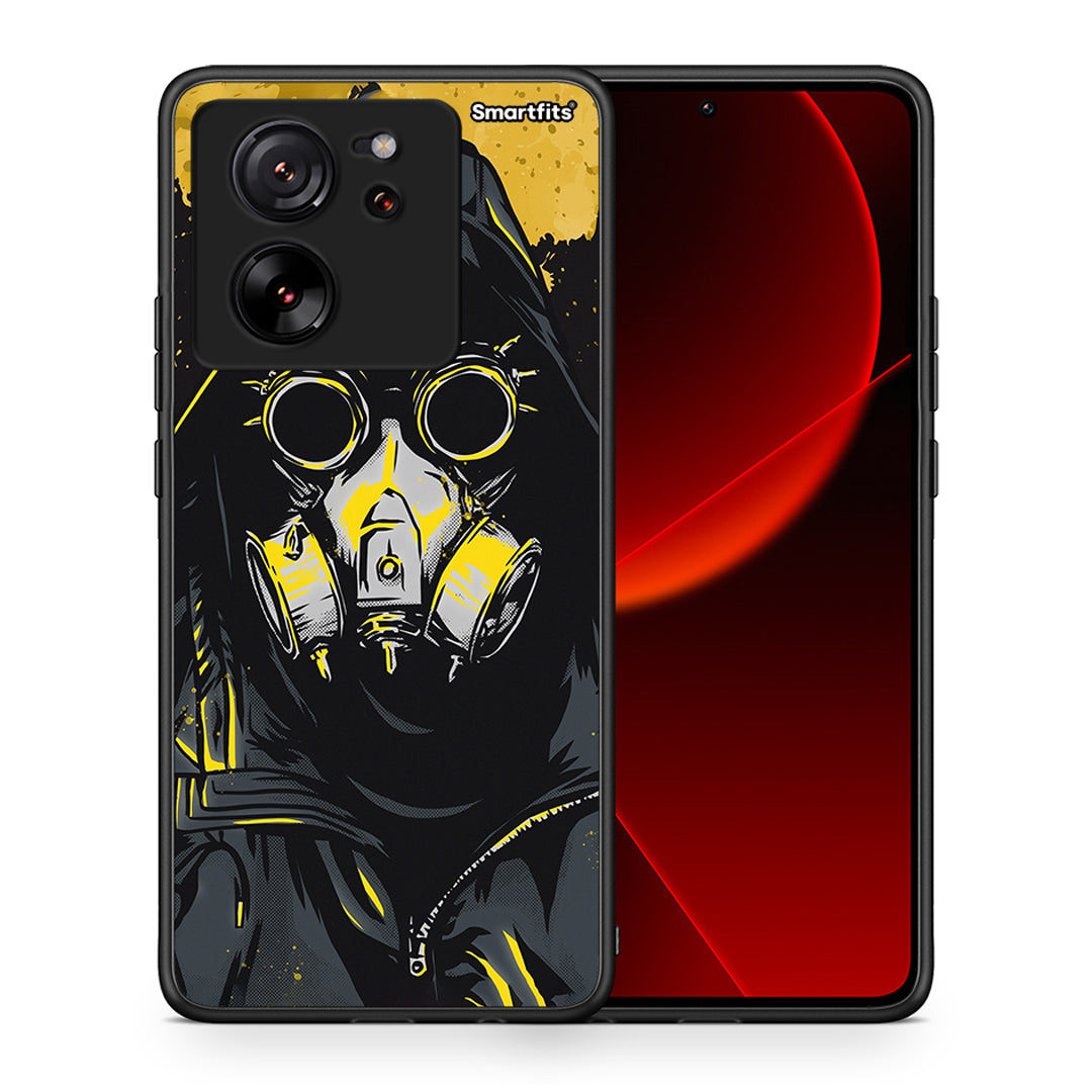 Θήκη Xiaomi 13T Mask PopArt από τη Smartfits με σχέδιο στο πίσω μέρος και μαύρο περίβλημα | Xiaomi 13T Mask PopArt case with colorful back and black bezels