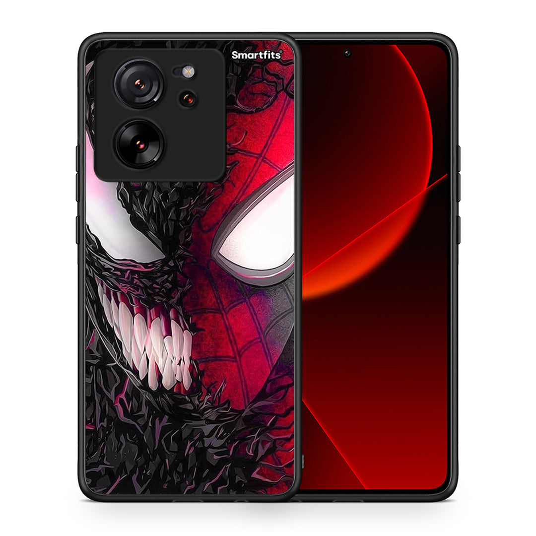 Θήκη Xiaomi 13T SpiderVenom PopArt από τη Smartfits με σχέδιο στο πίσω μέρος και μαύρο περίβλημα | Xiaomi 13T SpiderVenom PopArt case with colorful back and black bezels