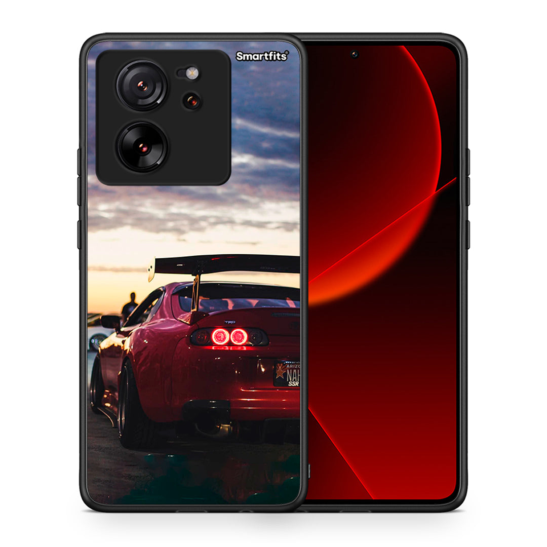 Θήκη Xiaomi 13T Racing Supra από τη Smartfits με σχέδιο στο πίσω μέρος και μαύρο περίβλημα | Xiaomi 13T Racing Supra case with colorful back and black bezels